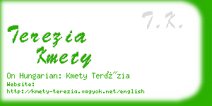 terezia kmety business card